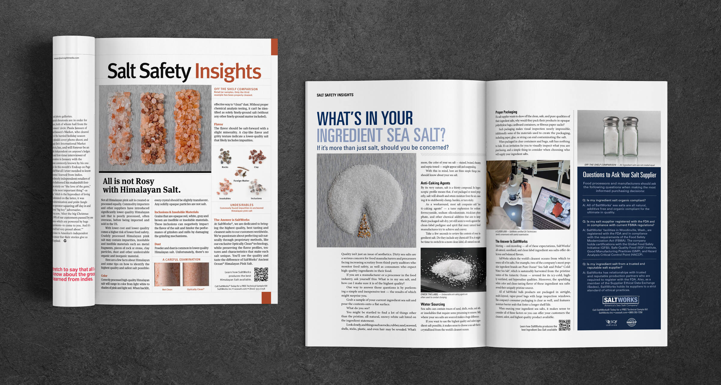 SaltWorks printed advertorials